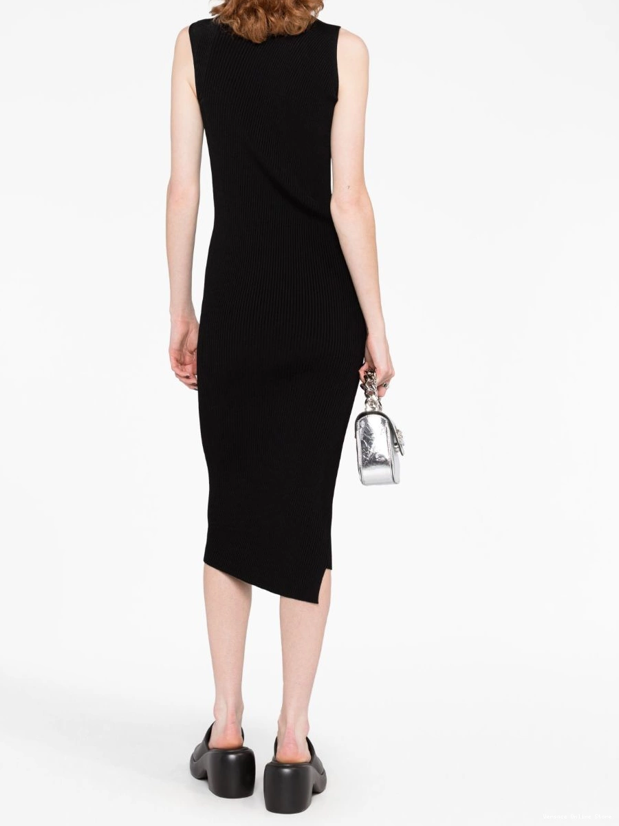 Cheap Versace roll-neck midi Slashed dress Women 0718